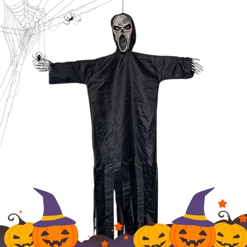 Sucritude Fliegende Geistervogelscheuche,Gruselige Schrei-Deko Für Vogelscheuchen | Beleuchtung Mit Soundeffekten Für Party Garten Rasen Fest Dekoration Sucritude Fliegende Geistervogelscheuche,Gruselige Schrei-Deko Für Vogelscheuchen | Beleuchtung Mit Soundeffekten Für Party Garten Rasen Fest Dekoration von Sucritude