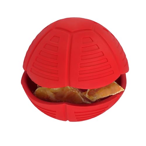 Sucritude Interaktiver Hundeball, Hundeleckerli Spender Spielzeug Mit Verzögerungsfunktion, Interaktives Welpen Spielzeug Mit Langsamfütterer, Beschäftigungshelfer Bei Starkem Kautrieb von Sucritude