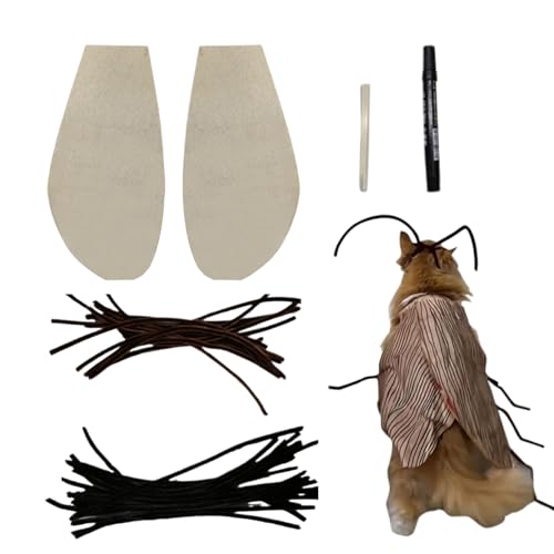 Sucritude Kakerlaken Kostüm Für Katzen - Schaben Anzug,Flügel Fühler Set für Katzen Verwendung bei Outdoor Festen Feiertagen Cosplay Partys Dekoration Sucritude Kakerlaken Kostüm Für Katzen - Schaben Anzug,Flügel Fühler Set für Katzen Verwendung bei Outdoor Festen Feiertagen Cosplay Partys Dekoration von Sucritude