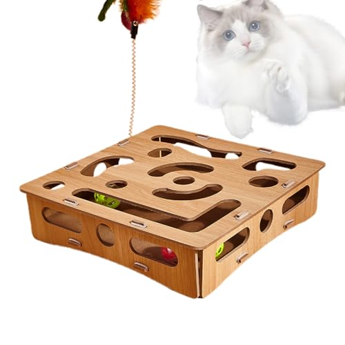 Sucritude Katzen Denkspielzeug | Spielzeug Mit Kugelbahn Für Kätzchen | Interaktive Holz Puzzle Box Für Hauskatzen Zur Geistigen Bereicherung Und Gegen Langeweile Sucritude Katzen Denkspielzeug | Spielzeug Mit Kugelbahn Für Kätzchen | Interaktive Holz Puzzle Box Für Hauskatzen Zur Geistigen Bereicherung Und Gegen Langeweile von Sucritude
