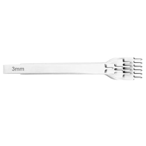 Sucritude Leder Zinkenlochstanzer - 4-teiliges Stechbeitel-Set Für Lederverarbeitung,Handlocher Set Für Lederarbeiten Für Heimwerker & Anfänger von Sucritude