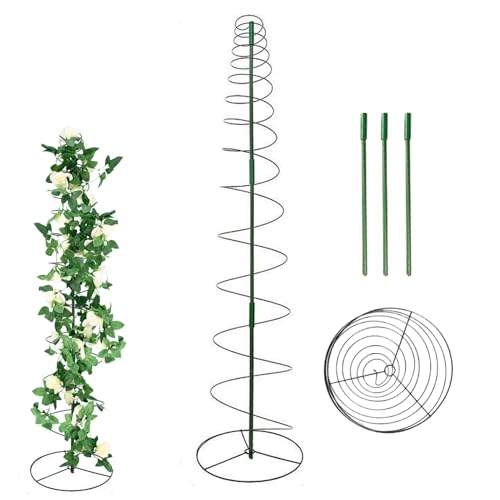 Sucritude Pflanzengitter Für Draußen - Stütze für Kletterpflanzen und Rankhilfe für,Höhenverstellbare Obelisken Für Blumen Efeu Und Prunkbohnen von Sucritude