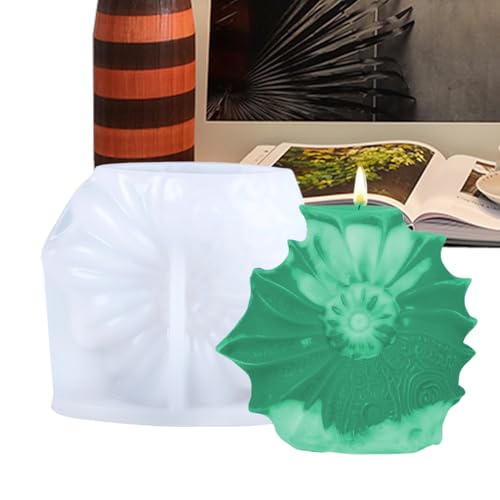 Sucritude Silikon Kerzenformen, Wiederverwendbare Silikonform Zur Bienenwachskerzenherstellung, Leicht Entnehmbare Halbdurchsichtige Hitzebeständige Muschelform Für Süßigkeiten & Schokoladendekoration von Sucritude