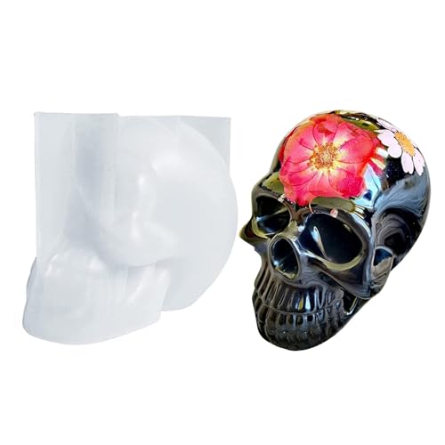 Sucritude Silikon-Schädelformen für Harz,Skelett Gießformen aus Harz | Silikon-Totenkopfform, Halloween-Dekoration, Fondant-Kuchenform, Schokolade, Kerze, Süßigkeitenform Sucritude Silikon-Schädelformen für Harz,Skelett Gießformen aus Harz | Silikon-Totenkopfform, Halloween-Dekoration, Fondant-Kuchenform, Schokolade, Kerze, Süßigkeitenform von Sucritude