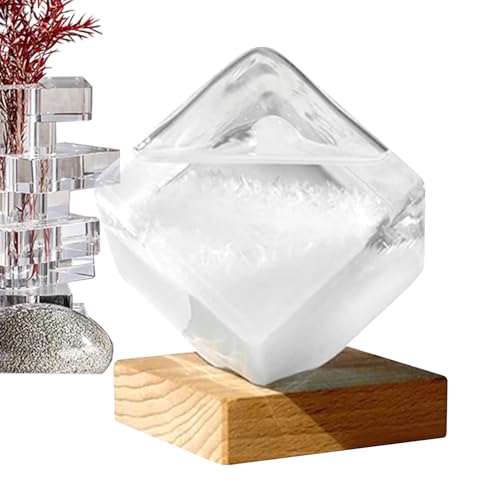 Sucritude Storm Glass Wetterstation, Große Würfel-Wetterstation, Wechselbares Wetterbarometer, stilvolles Wetterglas für Weihnachten, Hochzeit, Wohnzimmer Sucritude Storm Glass Wetterstation, Große Würfel-Wetterstation, Wechselbares Wetterbarometer, stilvolles Wetterglas für Weihnachten, Hochzeit, Wohnzimmer von Sucritude