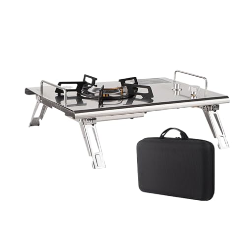 Sucritude Tragbarer Kocher | Klappbarer Campingkocher Einzelflamme - Zubehör Für Grillen Picknick Angeln Garten Party Campingausrüstung von Sucritude