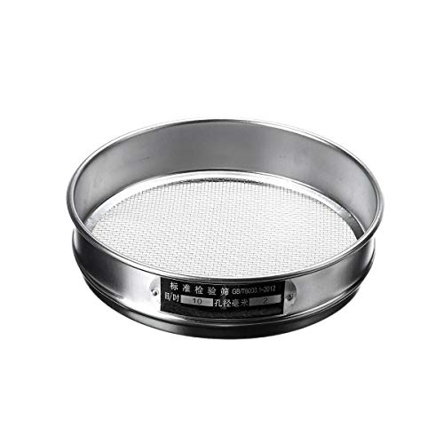 Sucute Hoch Leistungs Garten RäTsel Sieb Ineinander Greifen Boden Sieb Kompost Samen BehäLter Gartenarbeit Werkzeug Silber (2mm) von Sucute