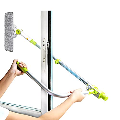 sudatek Teleskop Fenster-Reinigung Smart Winkel Einstellung Wash Bar Reiniger mit Rakel für Externe Doppelseitiges Fenster von SudaTek