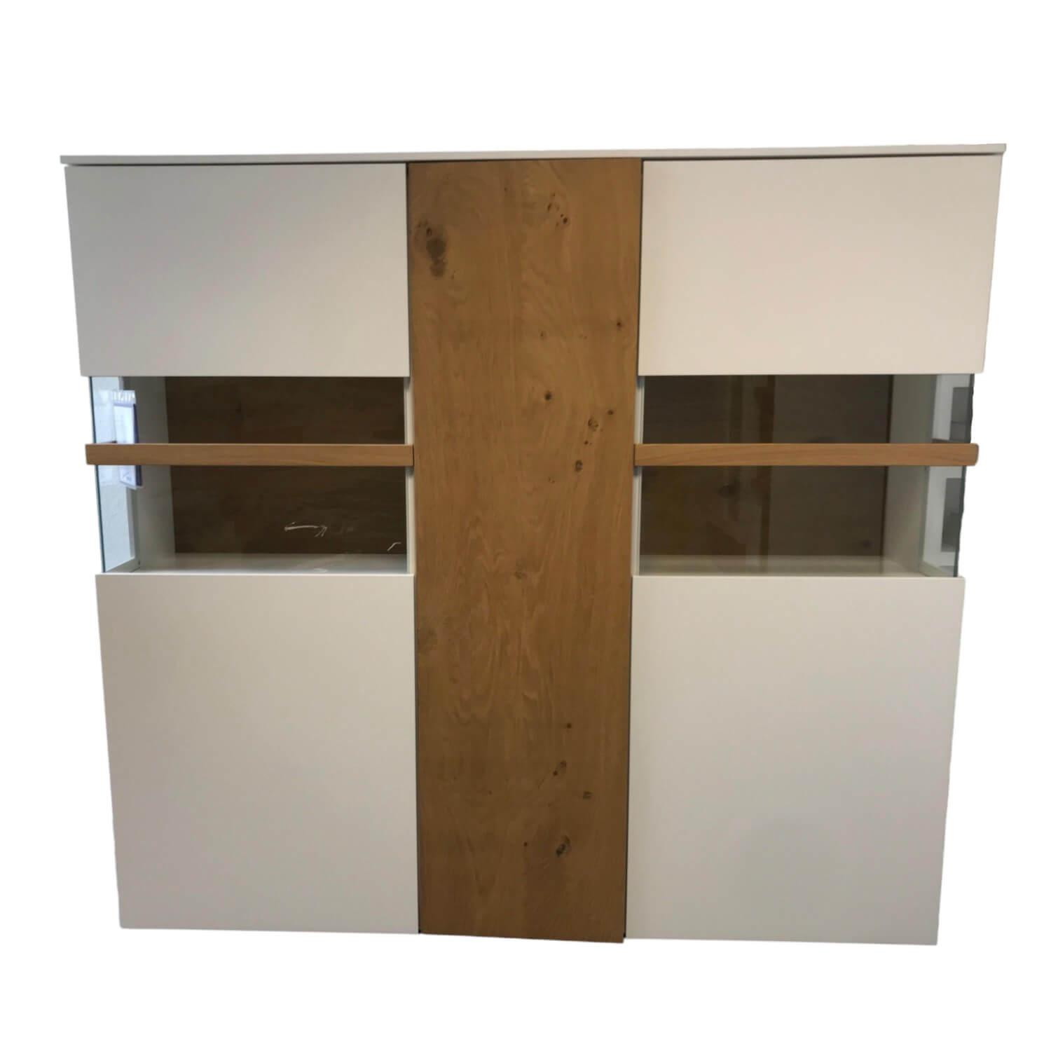 Highboard Sunberry 661 Glattlack 419 Blütenweiß Weiß 102 Ethno Eiche Mit Pushbes... Highboard Sunberry 661 Glattlack 419 Blütenweiß Weiß 102 Ethno Eiche Mit Pushbes... von Sudbrock