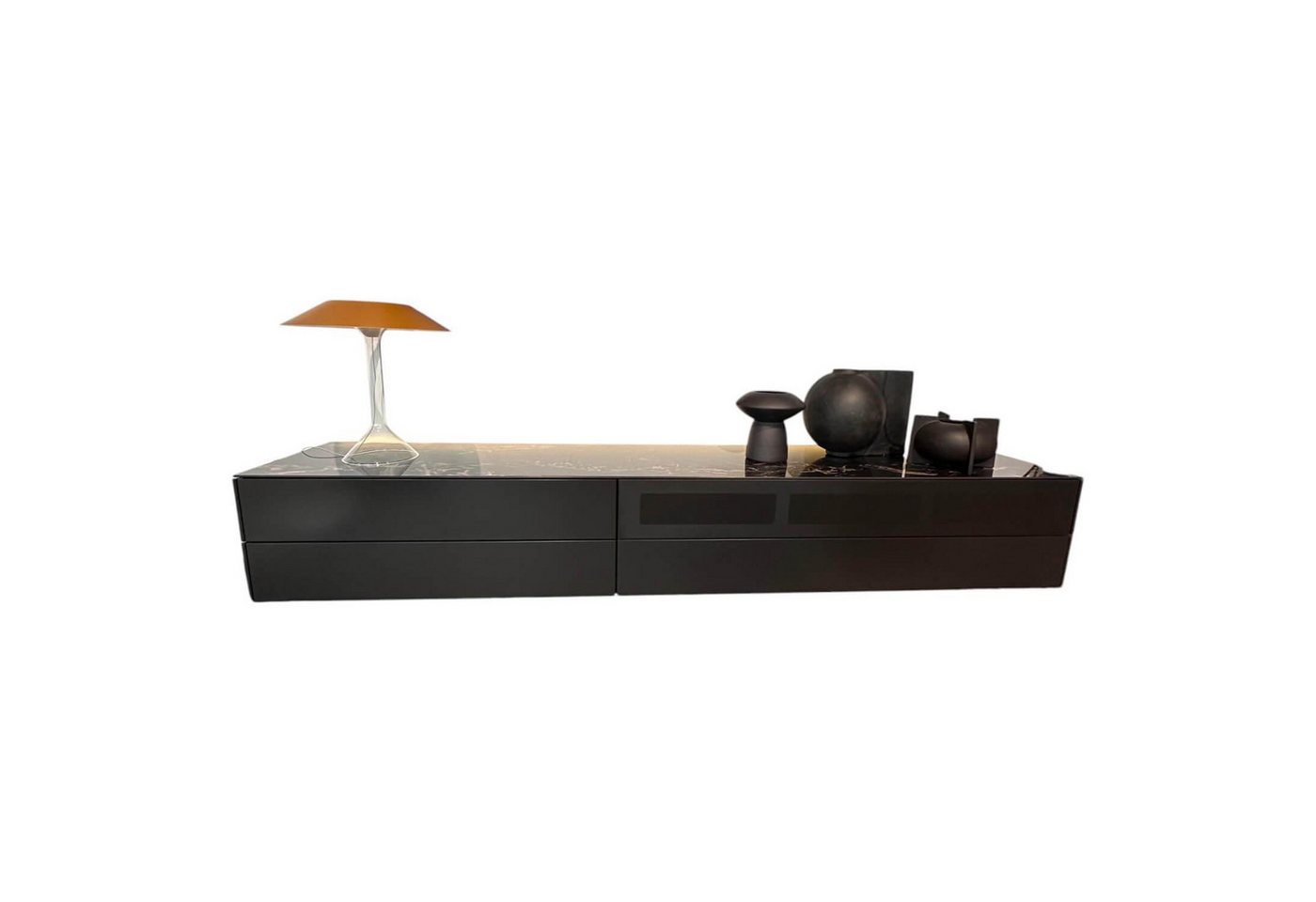 Sudbrock Anbauschrank Tv Lowboard Cubo Glattlack Cosmos 436 Anthrazit Abdeckplatte von Sudbrock