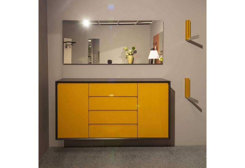 Sudbrock Garderobenständer Garderobe Modo 19 Glattlack Curry Mit Spiegel von Sudbrock