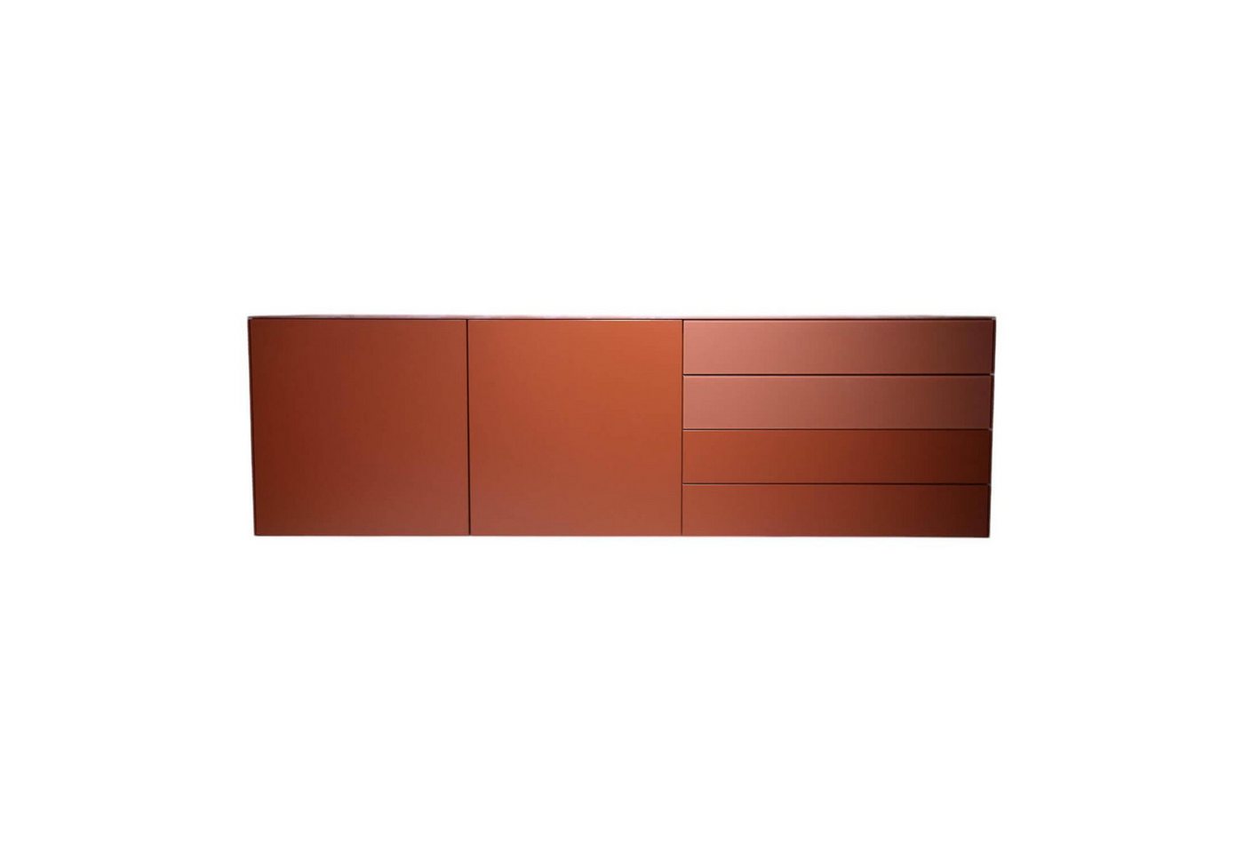 Sudbrock Sideboard Sideboard Cubo Glattlack Ziegelrot Rot Mit Glasplatte Gefrostet Sudbrock Sideboard Sideboard Cubo Glattlack Ziegelrot Rot Mit Glasplatte Gefrostet von Sudbrock
