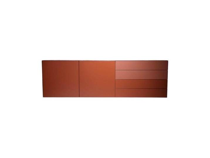 Sudbrock Sideboard Sideboard Cubo Glattlack Ziegelrot Rot Mit Glasplatte Gefrostet Sudbrock Sideboard Sideboard Cubo Glattlack Ziegelrot Rot Mit Glasplatte Gefrostet von Sudbrock