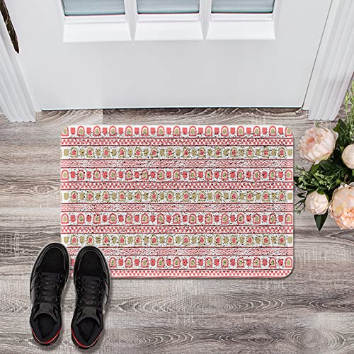 Teppich Böhmische Eingangstür-Willkommensmatte, 45,7 x 76,2 cm, geometrische Linien, rosa, handgezeichnete Linien, rutschfester Teppich, niedriges Profil, Bodenmatte for Innen- und Außenbereiche/stark Teppich Böhmische Eingangstür-Willkommensmatte, 45,7 x 76,2 cm, geometrische Linien, rosa, handgezeichnete Linien, rutschfester Teppich, niedriges Profil, Bodenmatte for Innen- und Außenbereiche/stark von Sudemota