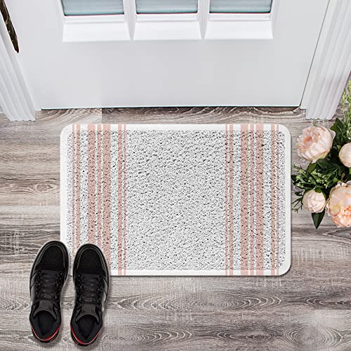 Teppich Minimalistische Streifen Haustür-Willkommensmatte 24 x 36 Zoll, Pink Stripes Einfacher Stil, rutschfester Teppich, niedriges Profil, Bodenmatte for den Innen- und Außenbereich, Eingangsbereich Teppich Minimalistische Streifen Haustür-Willkommensmatte 24 x 36 Zoll, Pink Stripes Einfacher Stil, rutschfester Teppich, niedriges Profil, Bodenmatte for den Innen- und Außenbereich, Eingangsbereich von Sudemota
