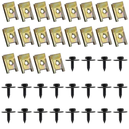 Sudnsadaks 40 Pcs Karosserieschrauben, Blechmutter Schraube Mutter Clip Kit, Schraube Mutter Clipschnappmutter, Feder Blechmutter, Blechmuttern Karosserie, Klemmen Schnappmutter, Kotflügelclip Clips Sudnsadaks 40 Pcs Karosserieschrauben, Blechmutter Schraube Mutter Clip Kit, Schraube Mutter Clipschnappmutter, Feder Blechmutter, Blechmuttern Karosserie, Klemmen Schnappmutter, Kotflügelclip Clips von Sudnsadaks