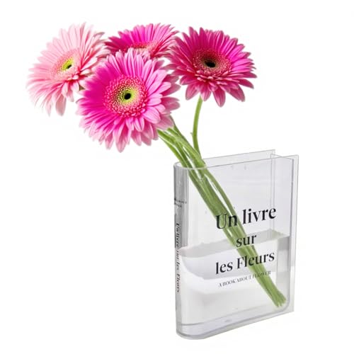 Sudnsadaks Book Vase, Kleine Vasen Tischdeko, Blumenvase Modern, Blumenvasen Tischvasen, Buchvase für Blumen, Transparente Acryl-Büchervase, Bücherregal-Dekor, Einzigartige Vase für Buchliebhaber Sudnsadaks Book Vase, Kleine Vasen Tischdeko, Blumenvase Modern, Blumenvasen Tischvasen, Buchvase für Blumen, Transparente Acryl-Büchervase, Bücherregal-Dekor, Einzigartige Vase für Buchliebhaber von Sudnsadaks