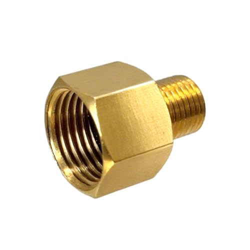 Sudnsadaks Gasflaschen Adapter, Gasschlauch Schnellkupplung, LPG Gas Adapter, 1/2" 1/4" Gasherd Armaturengasschlauch Verbinder aus Kupfer Übergang für Gaskocher, Hockerkocher, Campingkocher von Sudnsadaks