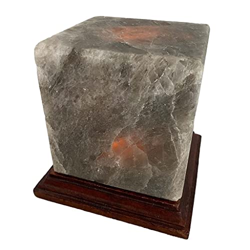 SudoreWell® Graue Salzkristall Lampe Salzlampe CUBE GREY aus der Salt Range Pakistan by Salzarena von SudoreWell