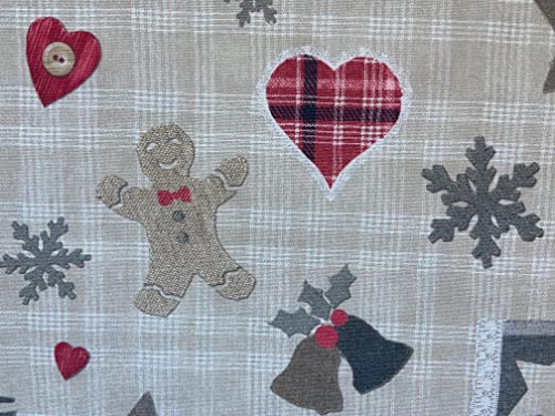 Wunderbarer Weihnachtsstoff, Panama-PE, Breite 160 cm, sehr pflegeleicht, Meterware (Navidad) von Sudsty