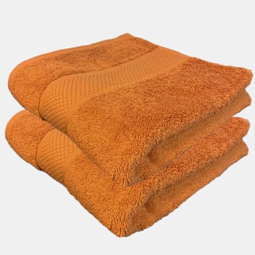 Sue Rossi Handtücher aus 100 % türkischer Bio-Baumwolle, gekämmte Baumwolle, Badezimmer- oder Küchentuch, 600 g/m² dick, sehr weich, plüschig und saugfähig, 50 x 90 cm, Einzel- oder Doppel-Set, von Sue Rossi