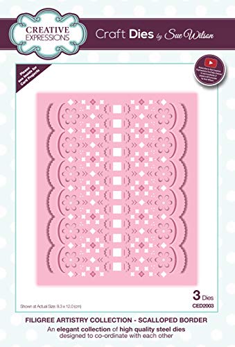 Sue Wilson Filigree Artistry Collection – gewellter Rand, 12 x 9,3 cm von Sue Wilson