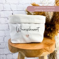 Brotkorb Personalisiert, Brötchenkorb, Brötchenkorb Stoff, Aufbewahrungskorb Frühstück Bei Familie von SueBeCreative