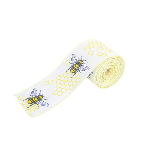 2 5 Zoll × Yard Sonnenblumen Band Honigbienen Draht Umrandetem Sommerhandwerk Dekorative Bienenbande 2 5 Zoll × Yard Sonnenblumen Band Honigbienen Draht Umrandetem Sommerhandwerk Dekorative Bienenbande von SueaLe