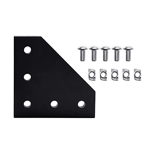 5 Löcher 90 Grad Gelenkplattenplatte Für 3030 4040 Aluminium Eckwinkel Klammern Verbindungsstreifen Montageschrauben Inklusive Hardware Baumaterial Maschine Teil von SueaLe
