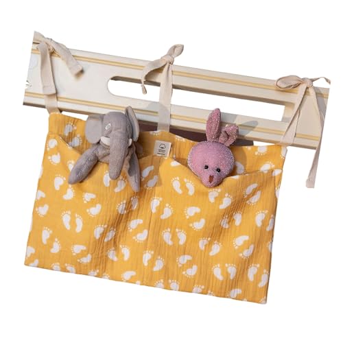 Doppelschicht Baumwoll Aufbewahrungstasche Einfaches Spielzeug Hängen Für Babybett Doppelkompartiment Multifunktionale Kinderwagenlagerung Doppelschicht Baumwoll Aufbewahrungstasche Einfaches Spielzeug Hängen Für Babybett Doppelkompartiment Multifunktionale Kinderwagenlagerung von SueaLe
