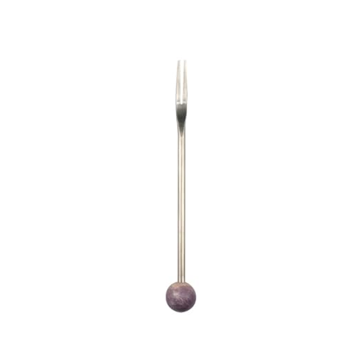Food Safe 304 Nicht Stahl Stahl Obstgabel Mit Natursteingriff Zum Rühren Von Kaffee Rührkuchen Und Home Decoration High End Steingriff Geschirr von SueaLe