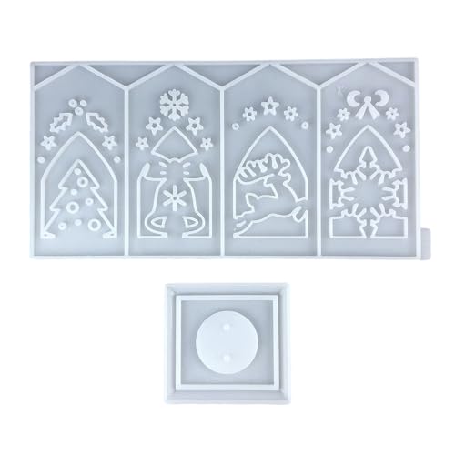 Gipskerzenhalter Silikonform Weihnachtsmotiven Kerzenform Handgefertigtes Schmuckverbindungsform Snowman Basis Handgefertigt von SueaLe