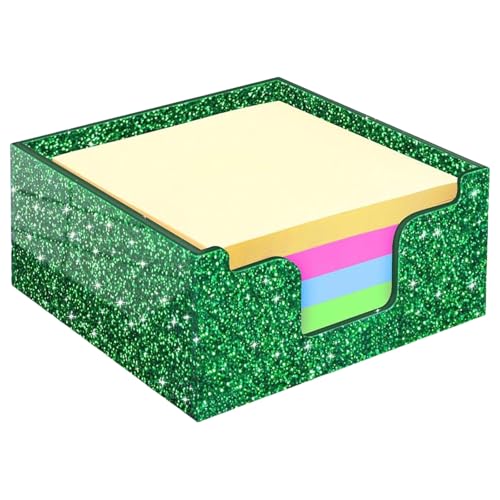 Glitzer Acryl Memo Pad Dispenser Organisatoren Glitterring Acrylnote Halterspender Hält Schreibtisch Ordentliches Schulbüro Mehrzweck Speicherbox von SueaLe