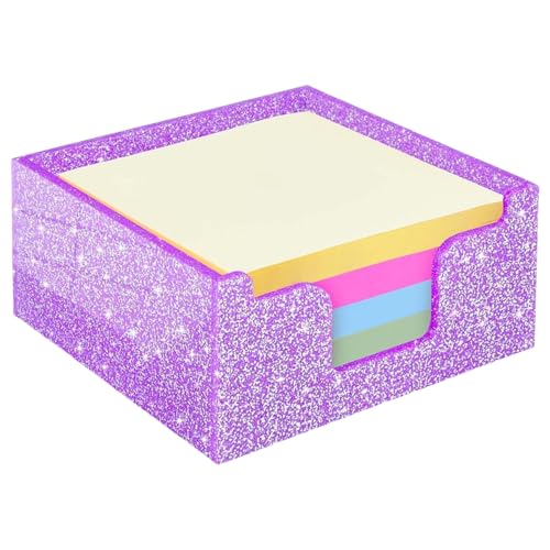 Glitzer Acryl Memo Pad Dispenser Organisatoren Glitterring Acrylnote Halterspender Hält Schreibtisch Ordentliches Schulbüro Mehrzweck Speicherbox von SueaLe