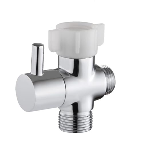 Mehrzweckwasserverteilerventile 7/8x7/8x1/2 Messing T Adapter 3 Wege Ventile Für Handheld Toilette Einfach Zu Installieren Bidet Adapter Mit Ausschalten von SueaLe