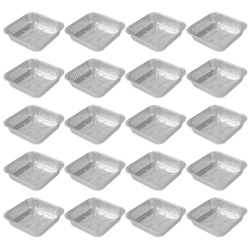 Packung Mit 20 Stapelbaren Aluminiumfolienschalen Quadratische Backbehälter Für Ofen Verwenden Luftfryer Liner Zubehör Packung Mit 20 Stapelbaren Aluminiumfolienschalen Quadratische Backbehälter Für Ofen Verwenden Luftfryer Liner Zubehör von SueaLe