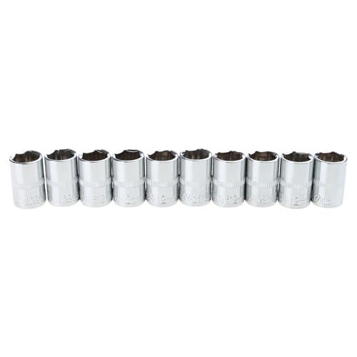 Professioneller Kurzer Sockelschlüssel Schränner Zubehör 1/4 Zoll Laufwerke 6 Punkte Metrik Größe 4 Mm Bis 14 Mm Für Home & Auto Reparatur Silvery Socket Wech von SueaLe