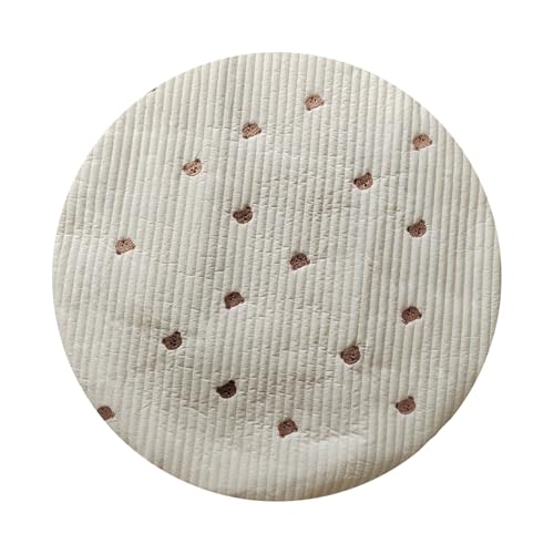 Rundkrawenmatte Für Kleinkinder Baumwolle Gepolstertes Spielteppich Mit Schönem Muster Easy Cleaning Kinderzimmer Decors Dekorativen Kindergarten Teppich von SueaLe
