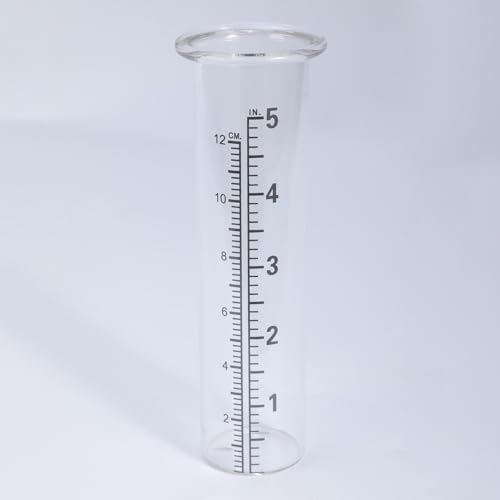 SueaLe 2pcs Clear Capacity Glas Regenmesser Ersatzrohr Freien Gartenhof Für Die Dekoration Von Garten Und Regenmessstiche Geeignet von SueaLe