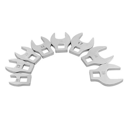 SueaLe 3/8-Zoll Krähenscheibenschlüssel Set 10-19mm Einstellbarer Schraubenschlüssel Für Mechanische Arbeitenzugriffsbefestigungsverletzer Accessoires Ratchet Erweiterung von SueaLe