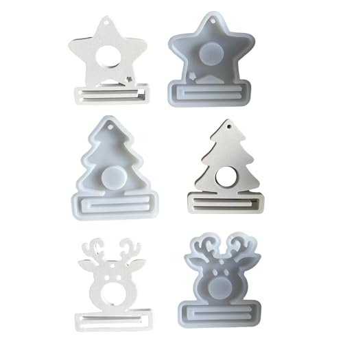 SueaLe 3 Stück Silikon Geldhalterformen Weihnachtsanhänger Silikonformen Mit Loch Für Epoxidharz SueaLe 3 Stück Silikon Geldhalterformen Weihnachtsanhänger Silikonformen Mit Loch Für Epoxidharz von SueaLe