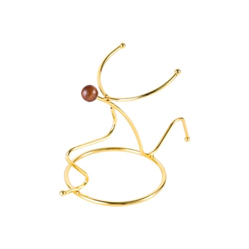 SueaLe Eisenkunstweine Flaschenhalter Desktops Weine Rack Organisatoren Einzigartige Halterdekorationen Freistehende Ausstellungsständer Eisenkunst Menschliche Flaschen von SueaLe