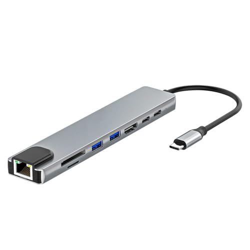 SueaLe Kompakte USB C Dockingstationen USB C Zu HDMIS Adapter Mit 4K HDMIS Ethernet Anschluss Für Laptops Stromversorgungadapter von SueaLe