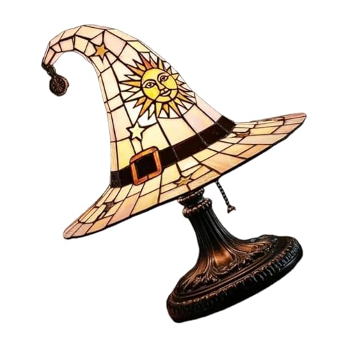 SueaLe Leuchtende Hexenhut Lampe Nachtlichtharzbetten Nachttischlampe Für Kinderzimmer Schlafzimmer Dekoration SueaLe Leuchtende Hexenhut Lampe Nachtlichtharzbetten Nachttischlampe Für Kinderzimmer Schlafzimmer Dekoration von SueaLe