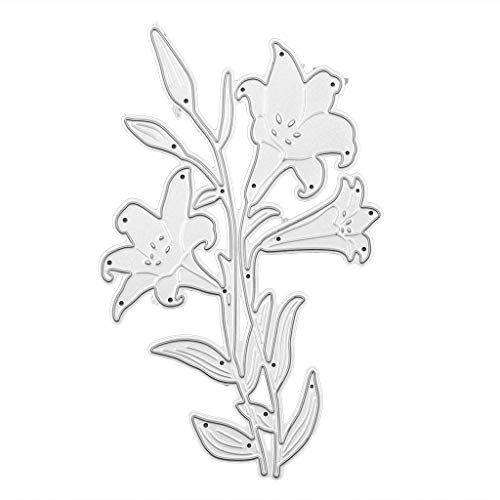 SueaLe Lilie Blume Metall Stanzformen Schablone DIY Scrapbooking Album Stempel Papier Karte E von SueaLe