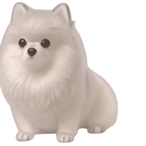 SueaLe Pet Hair Memorial Keepakes Keychain Hundeform Figur Fell Kollektor Box Klares Hangsack Charme Zubehör Geschenk Klares Haustier Haare Keychain von SueaLe