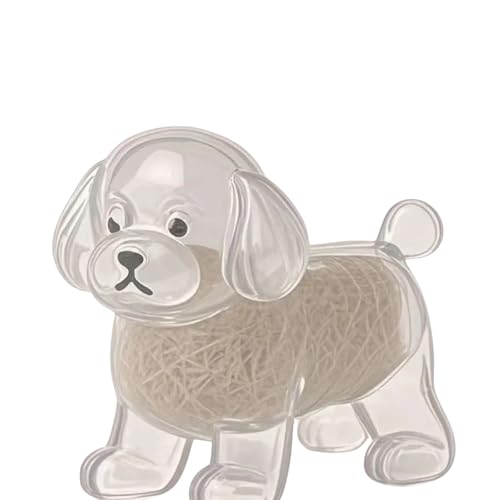 SueaLe Pet Hair Memorial Keepakes Keychain Hundeform Figur Fell Kollektor Box Klares Hangsack Charme Zubehör Geschenk Klares Haustier Haare Keychain von SueaLe