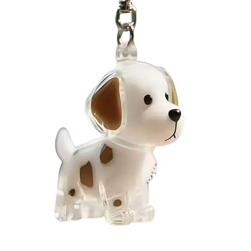 SueaLe Pet Hair Memorial Keepakes Keychain Hundeform Figur Fell Kollektor Box Klares Hangsack Charme Zubehör Geschenk Klares Haustier Haare Keychain von SueaLe
