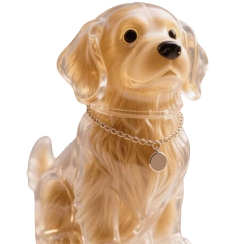 SueaLe Pet Hair Memorial Keepakes Keychain Hundeform Figur Fell Kollektor Box Klares Hangsack Charme Zubehör Geschenk Klares Haustier Haare Keychain von SueaLe