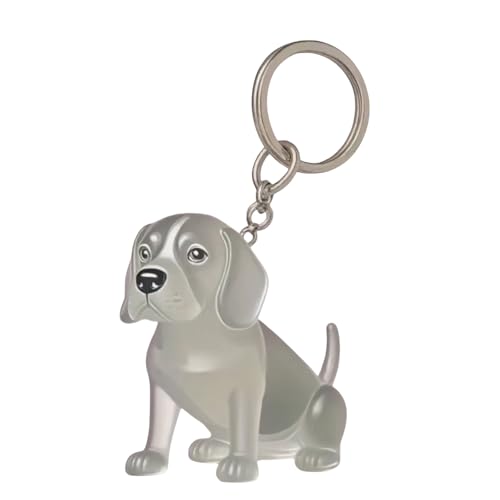 SueaLe Pet Hair Memorial Keepakes Keychain Hundeform Figur Fell Kollektor Box Klares Hangsack Charme Zubehör Geschenk Klares Haustier Haare Keychain von SueaLe